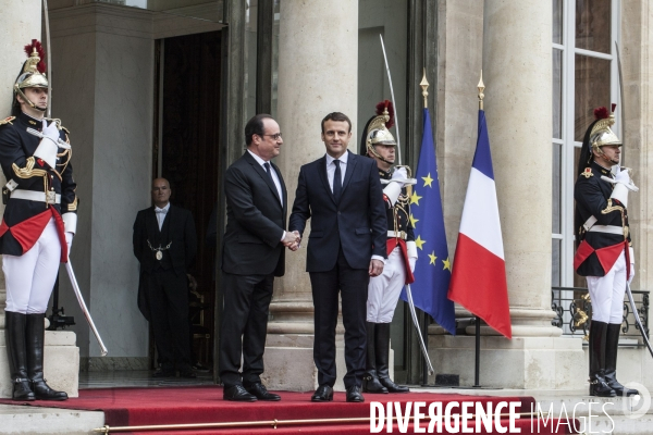 Passation de pouvoir entre François Hollande et Emmanuel Macron -14 Mai 2017