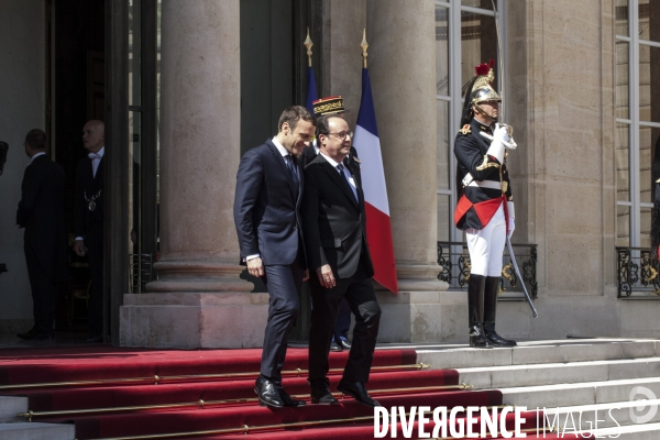 Passation de pouvoir entre François Hollande et Emmanuel Macron -14 Mai 2017