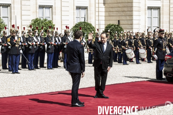 Passation de pouvoir entre François Hollande et Emmanuel Macron -14 Mai 2017