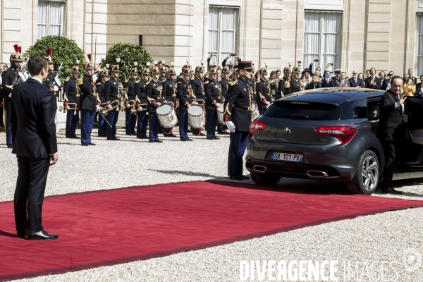 Passation de pouvoir entre François Hollande et Emmanuel Macron -14 Mai 2017