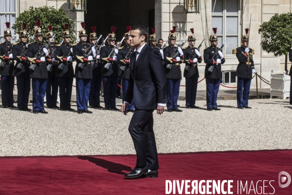 Passation de pouvoir entre François Hollande et Emmanuel Macron -14 Mai 2017