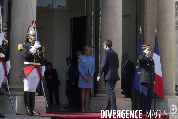 Passation de pouvoir entre François Hollande et Emmanuel Macron -14 Mai 2017