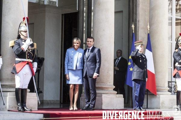 Passation de pouvoir entre François Hollande et Emmanuel Macron -14 Mai 2017