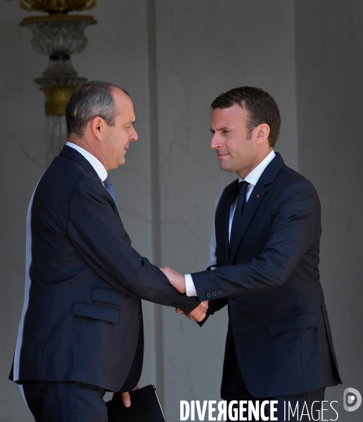 Emmanuel Macron / Entretiens avec les représentants des partenaires sociaux