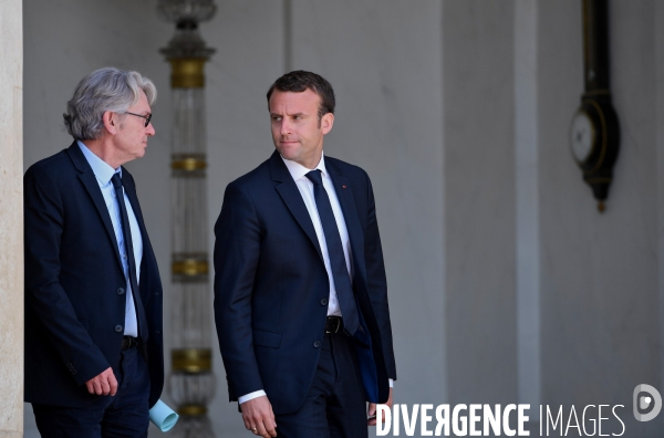 Emmanuel Macron / Entretiens avec les représentants des partenaires sociaux