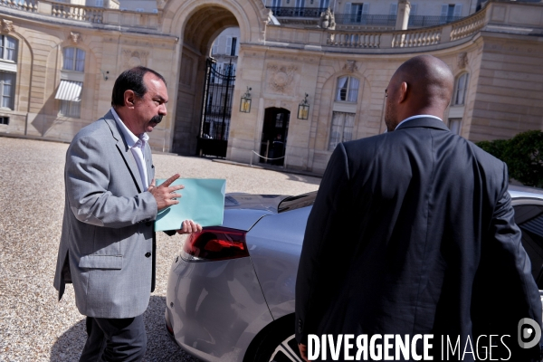 Emmanuel Macron / Entretiens avec les représentants des partenaires sociaux