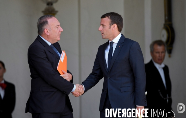 Emmanuel Macron / Entretiens avec les représentants des partenaires sociaux
