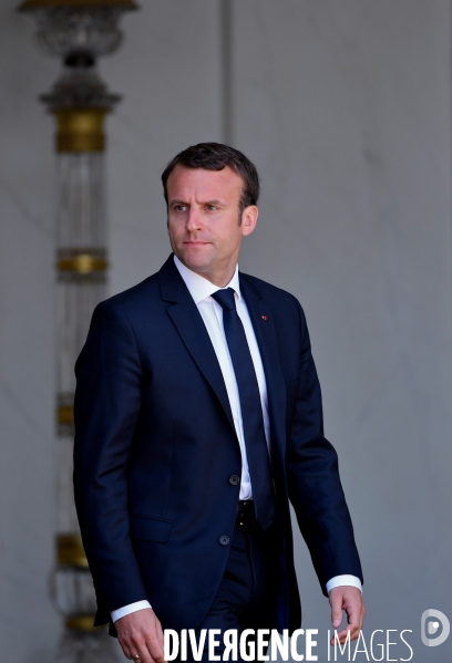 Emmanuel Macron / Entretiens avec les représentants des partenaires sociaux