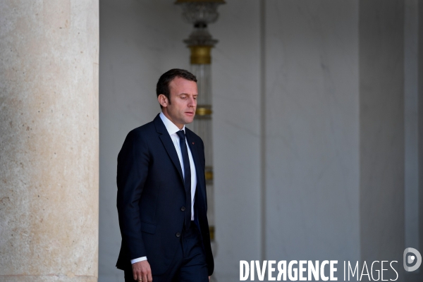 Emmanuel Macron / Entretiens avec les représentants des partenaires sociaux