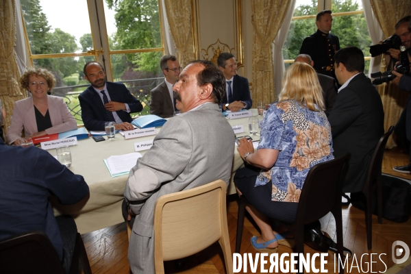 Edouard Philippe PM reçoit les partenaires sociaux