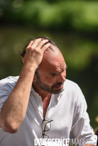 Edouard Philippe, accompagne Bruno Le Maire candidat en campagne pour les élections législatives