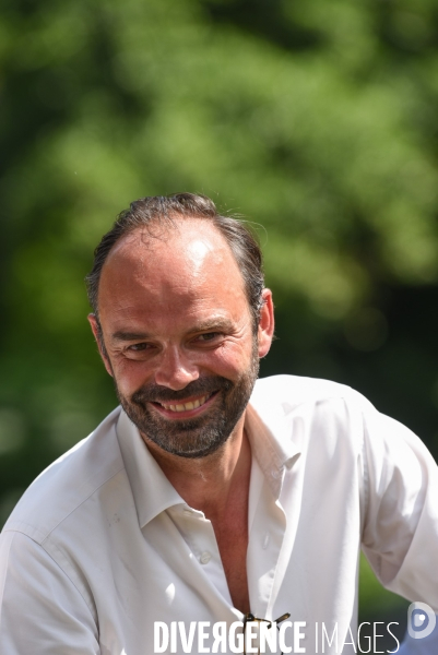 Edouard Philippe, accompagne Bruno Le Maire candidat en campagne pour les élections législatives