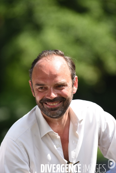 Edouard Philippe, accompagne Bruno Le Maire candidat en campagne pour les élections législatives