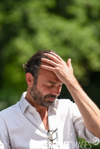 Edouard Philippe, accompagne Bruno Le Maire candidat en campagne pour les élections législatives