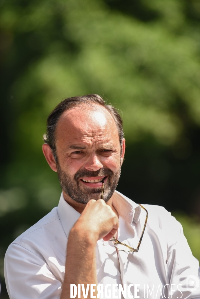 Edouard Philippe, accompagne Bruno Le Maire candidat en campagne pour les élections législatives