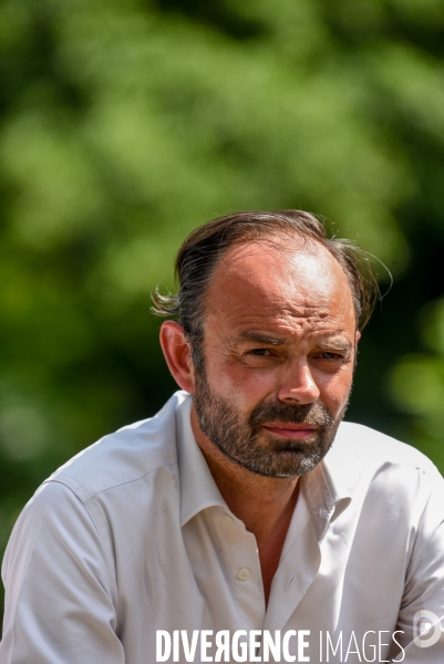 Edouard Philippe, accompagne Bruno Le Maire candidat en campagne pour les élections législatives