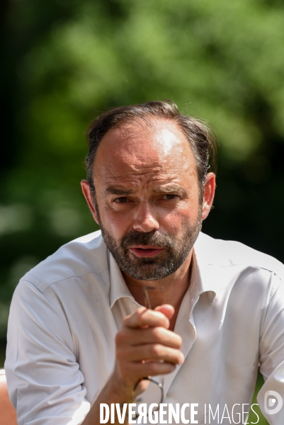 Edouard Philippe, accompagne Bruno Le Maire candidat en campagne pour les élections législatives