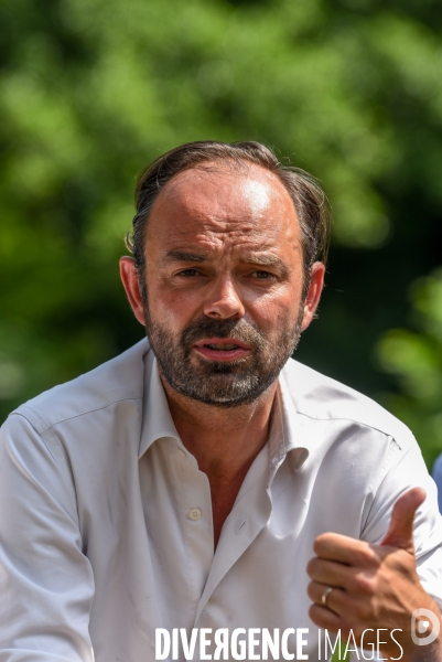 Edouard Philippe, accompagne Bruno Le Maire candidat en campagne pour les élections législatives