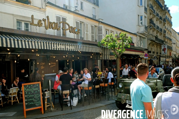 Mai2017.A Montmartre, le cafe restaurant le Vrai Paris