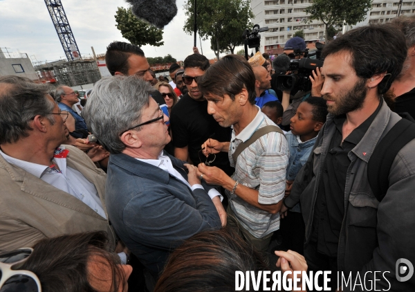 Mélenchon J.L meeting dans la Cité Bellevue