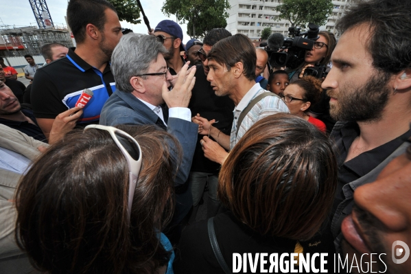 Mélenchon J.L meeting dans la Cité Bellevue