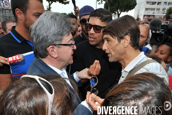 Mélenchon J.L meeting dans la Cité Bellevue