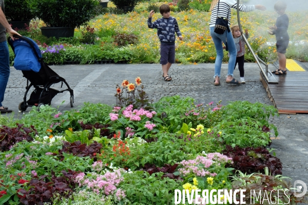 BiodiversiTerre, promenade agricole et vegetale avenue Foch realisee par l artiste Gad Weil