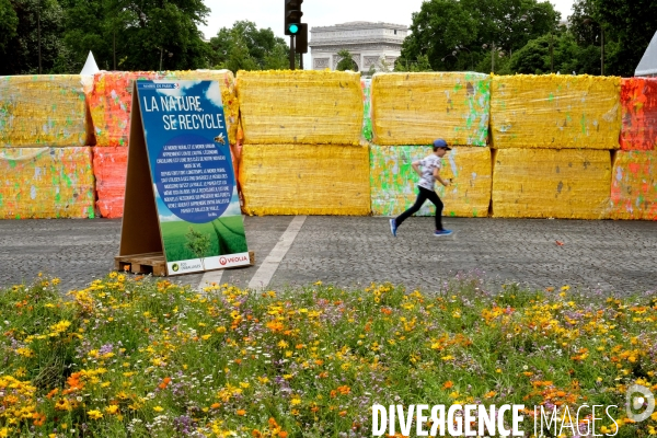 BiodiversiTerre, promenade agricole et vegetale avenue Foch realisee par l artiste Gad Weil