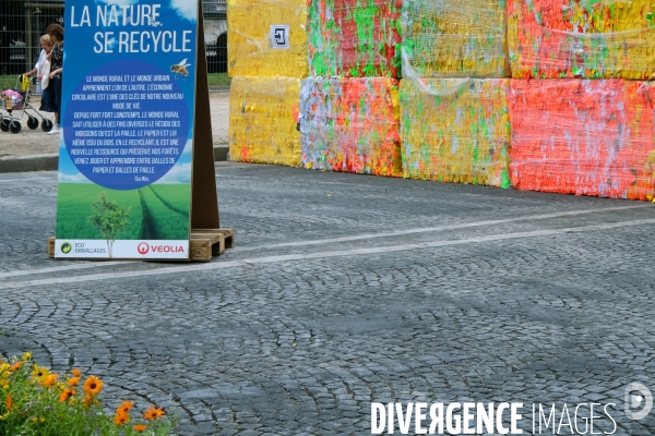 BiodiversiTerre, promenade agricole et vegetale avenue Foch realisee par l artiste Gad Weil