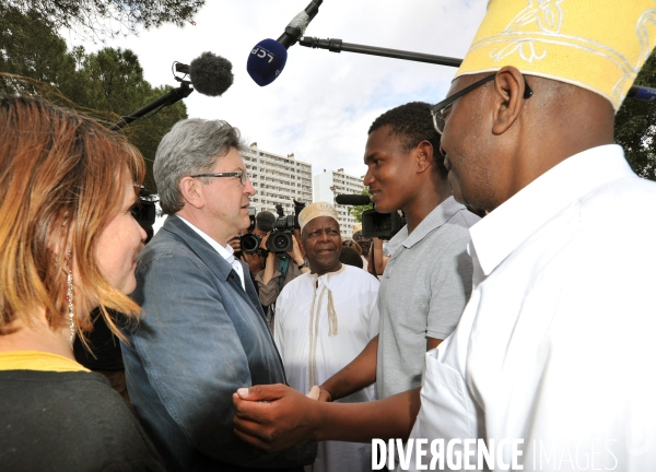 Mélenchon J.L meeting dans la Cité Bellevue