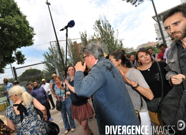 Mélenchon J.L meeting dans la Cité Bellevue