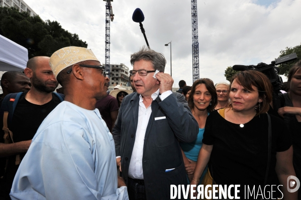 Mélenchon J.L meeting dans la Cité Bellevue