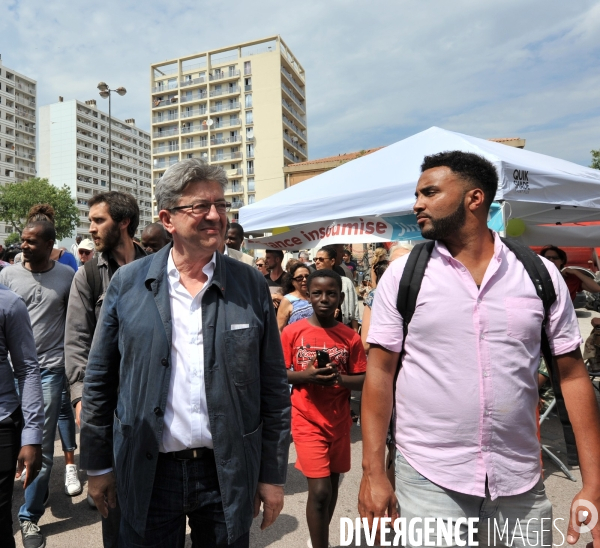 Mélenchon J.L meeting dans la Cité Bellevue