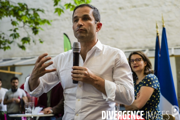 Cécile Duflot candidate aux législatives reçoit le soutien de Benoît Hamon.