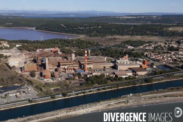 Vue aérienne de Fos sur Mer et du GPMM