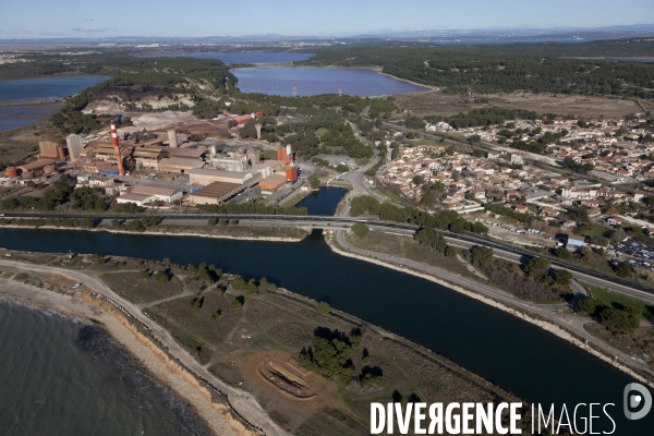 Vue aérienne de Fos sur Mer et du GPMM