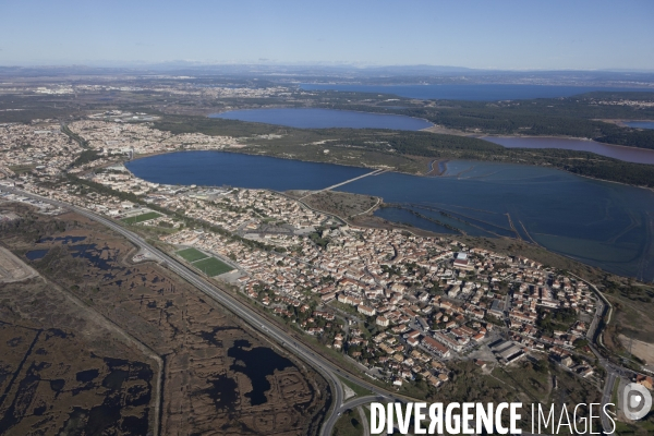 Vue aérienne de Fos sur Mer et du GPMM