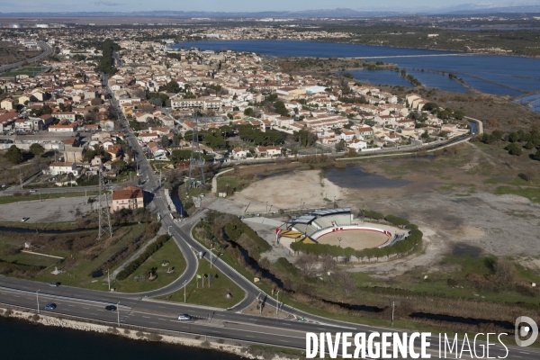 Vue aérienne de Fos sur Mer et du GPMM