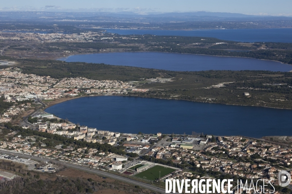 Vue aérienne de Fos sur Mer et du GPMM