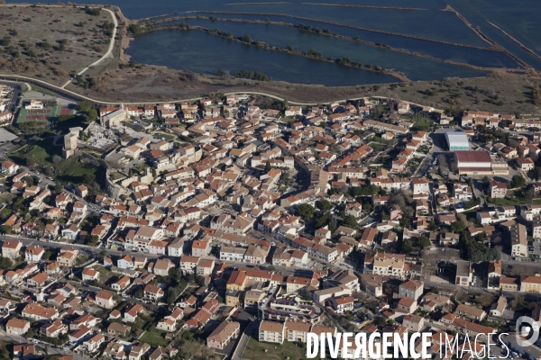 Vue aérienne de Fos sur Mer et du GPMM