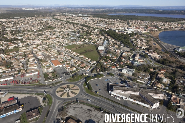 Vue aérienne de Fos sur Mer et du GPMM