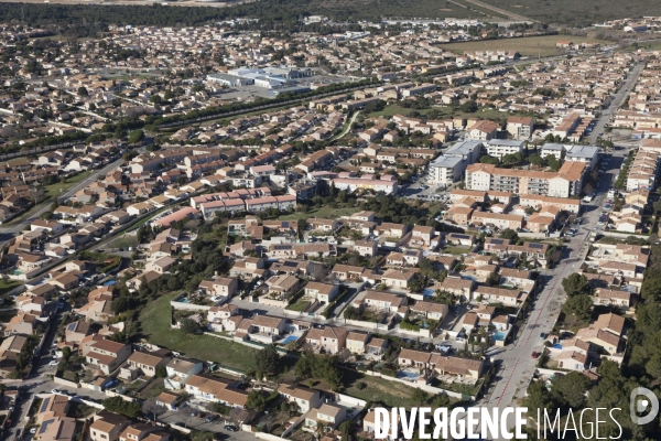 Vue aérienne de Fos sur Mer et du GPMM