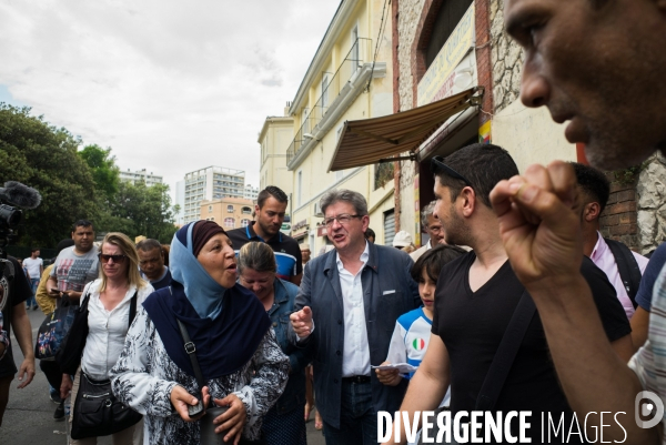 Melenchon dans la cité Felix Pyat