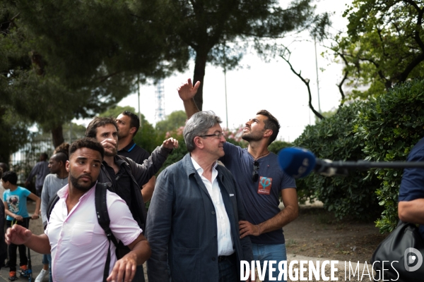 Melenchon dans la cité Felix Pyat