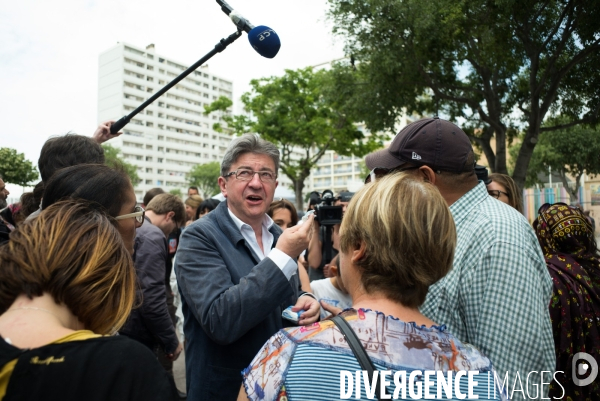 Melenchon dans la cité Felix Pyat