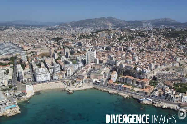 Vue aérienne de Marseille