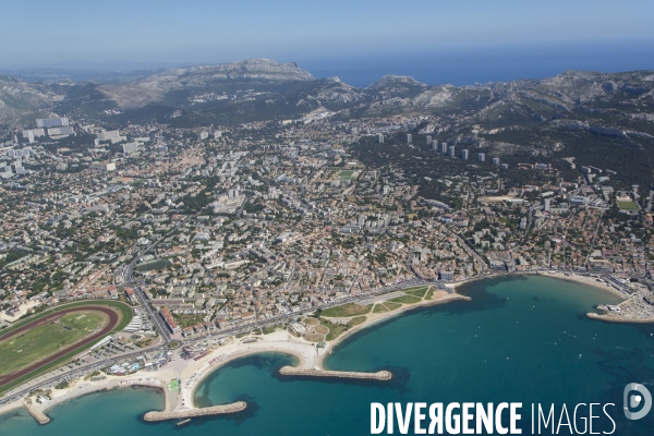 Vue aérienne de Marseille