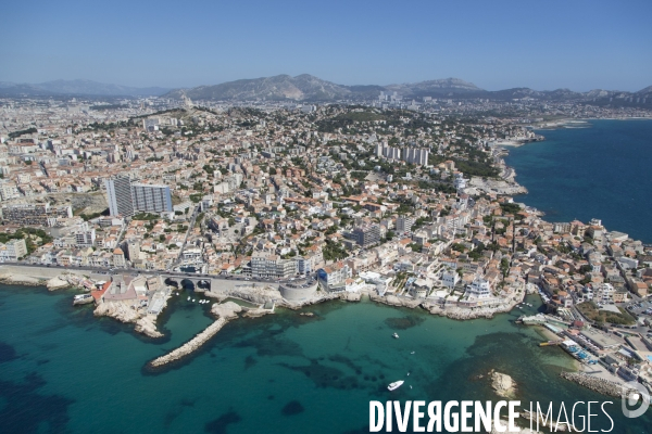 Vue aérienne de Marseille