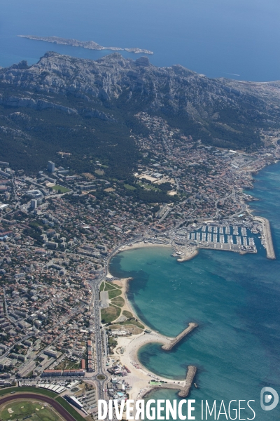 Vue aérienne de Marseille