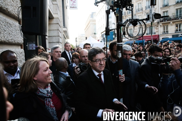 Jean luc melenchon - soir¢e ¢lectorale au belushi s- 1er tour de la presidentielle